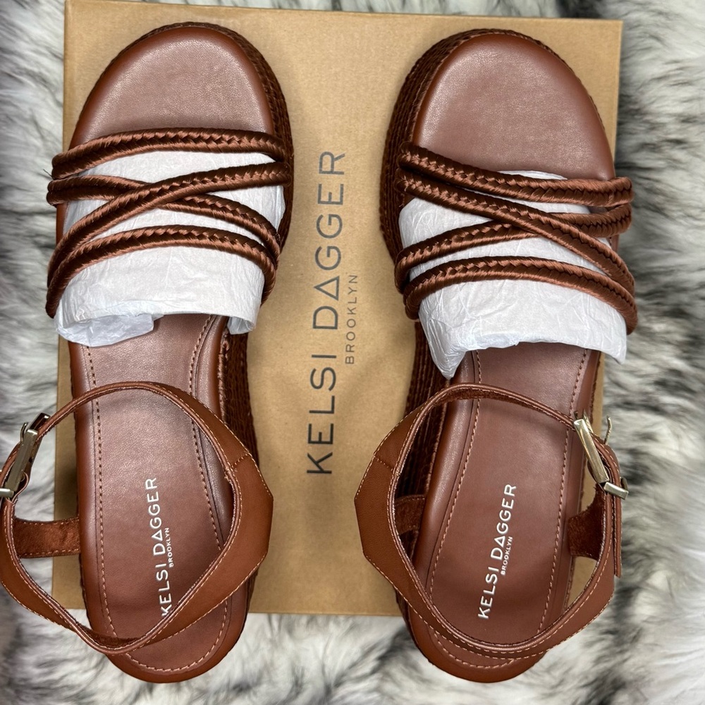 Kelsi Dagger NIB Mend Platform Sandal in Peanut - Picture 8 of 11